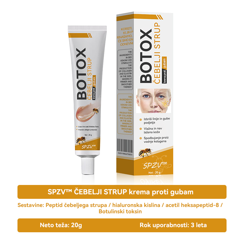 (🎁 Ekskluzivna posebna ponudba - 70 % popust - ne zamudite!) Spzv™💎 𝐁𝐎𝐓𝐎𝐗 Strije proti staranju z medenim strupom