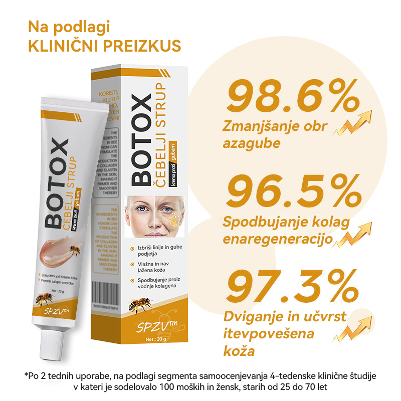 (🎁 Ekskluzivna posebna ponudba - 70 % popust - ne zamudite!) Spzv™💎 𝐁𝐎𝐓𝐎𝐗 Strije proti staranju z medenim strupom