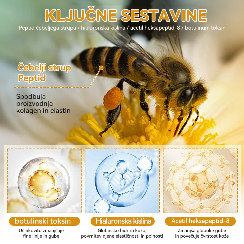 (🎁 Ekskluzivna posebna ponudba - 70 % popust - ne zamudite!) Spzv™💎 𝐁𝐎𝐓𝐎𝐗 Strije proti staranju z medenim strupom